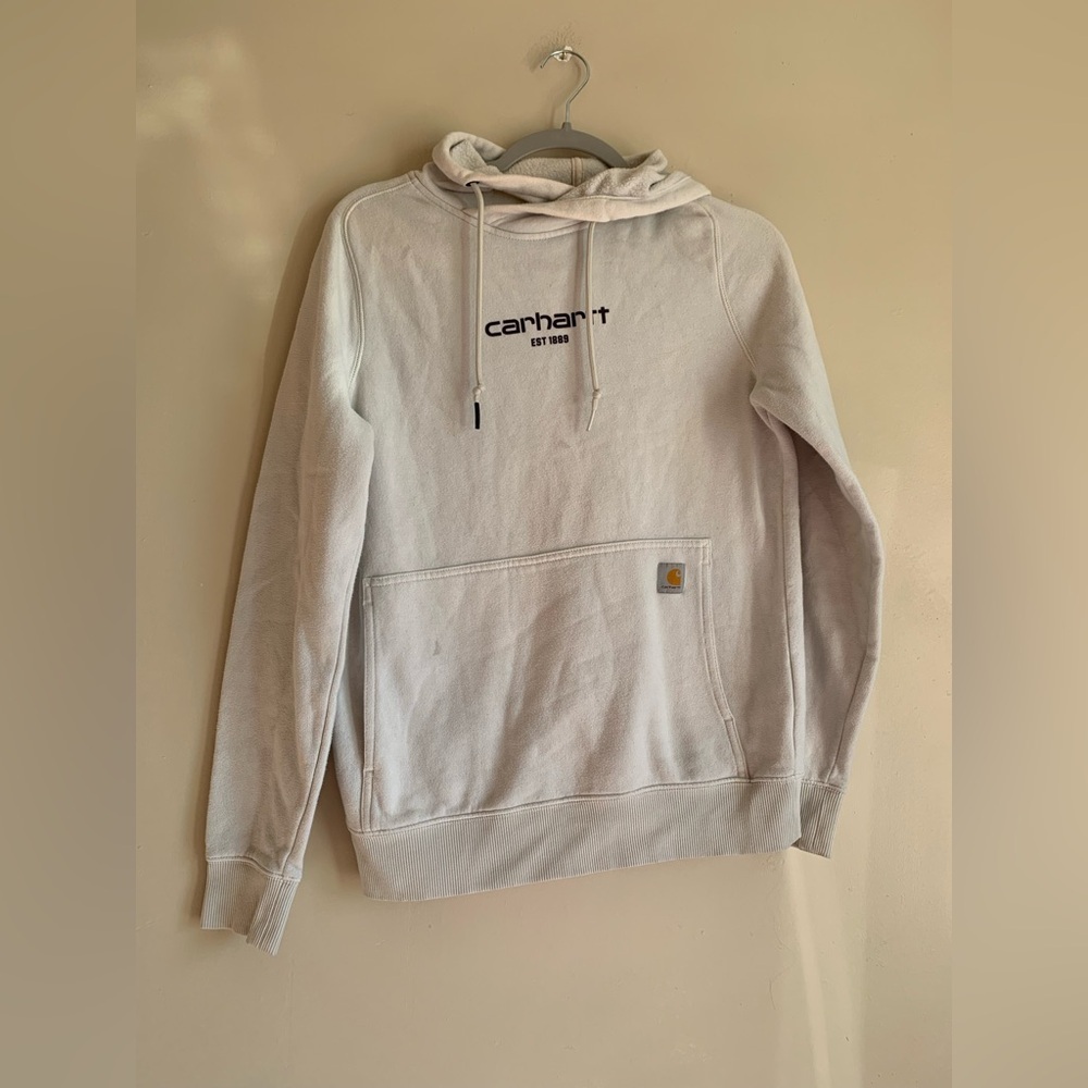 Carhartt Force Men's Cream Hoodie Sweater Size Small Causal Top Pullover